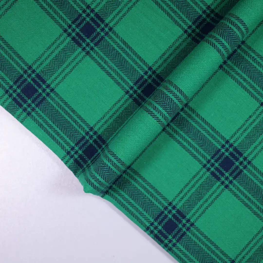 China Fabric for Shirt,Big Pockets Shirt Dress,Button Half-Placket Long Sleeve Shirt Yarn Dyed Check Natural Woven Fabric Cotton green color buy from China wholesaler bulk order at wholesale price free worldwide shipping Alibaba