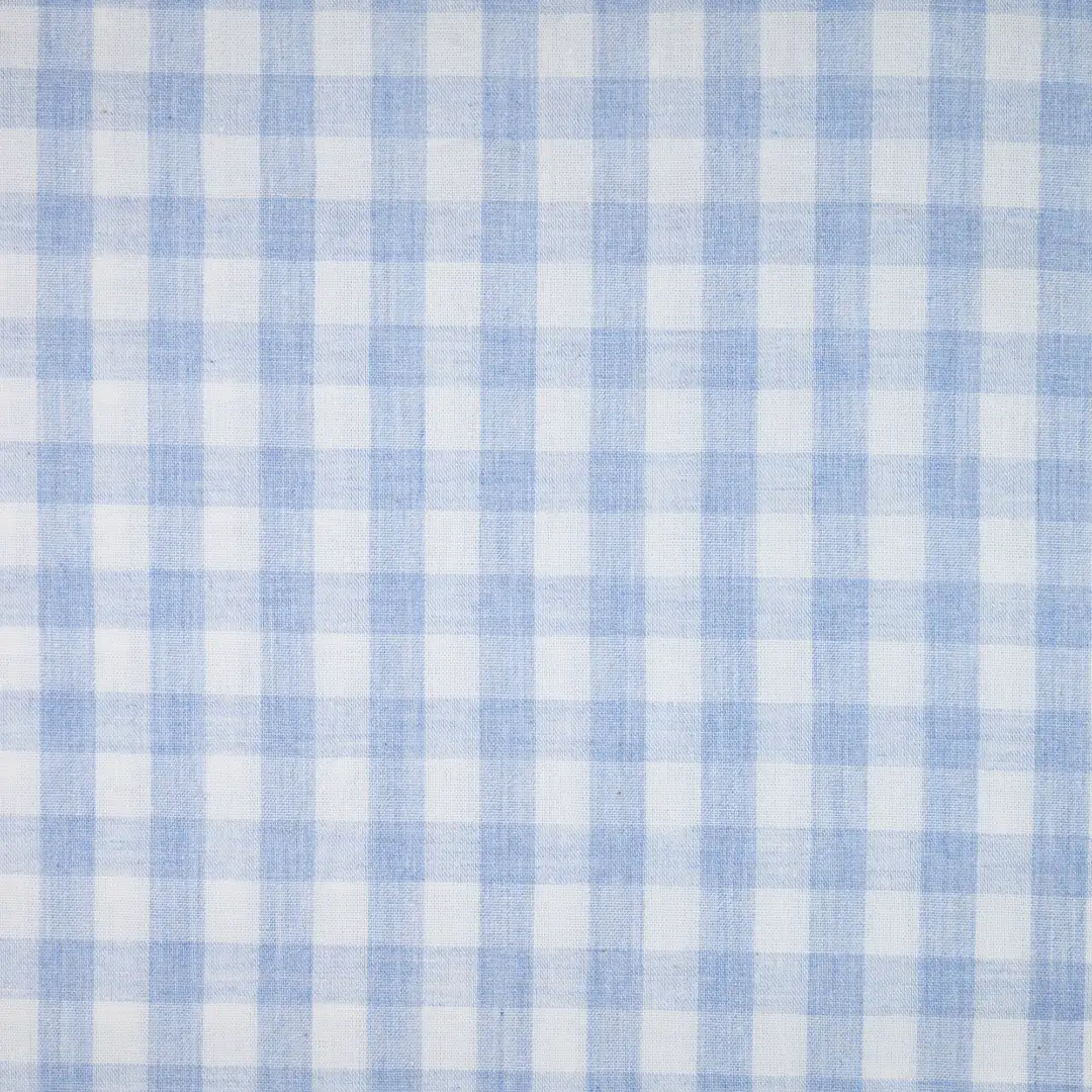 China Fabric for Shirt,Big Pockets Shirt Dress,Button Half-Placket Long Sleeve Shirt Yarn Dyed Check Natural Woven Fabric Cotton BLUE WHITE color buy from China wholesaler bulk order at wholesale price free worldwide shipping Alibaba