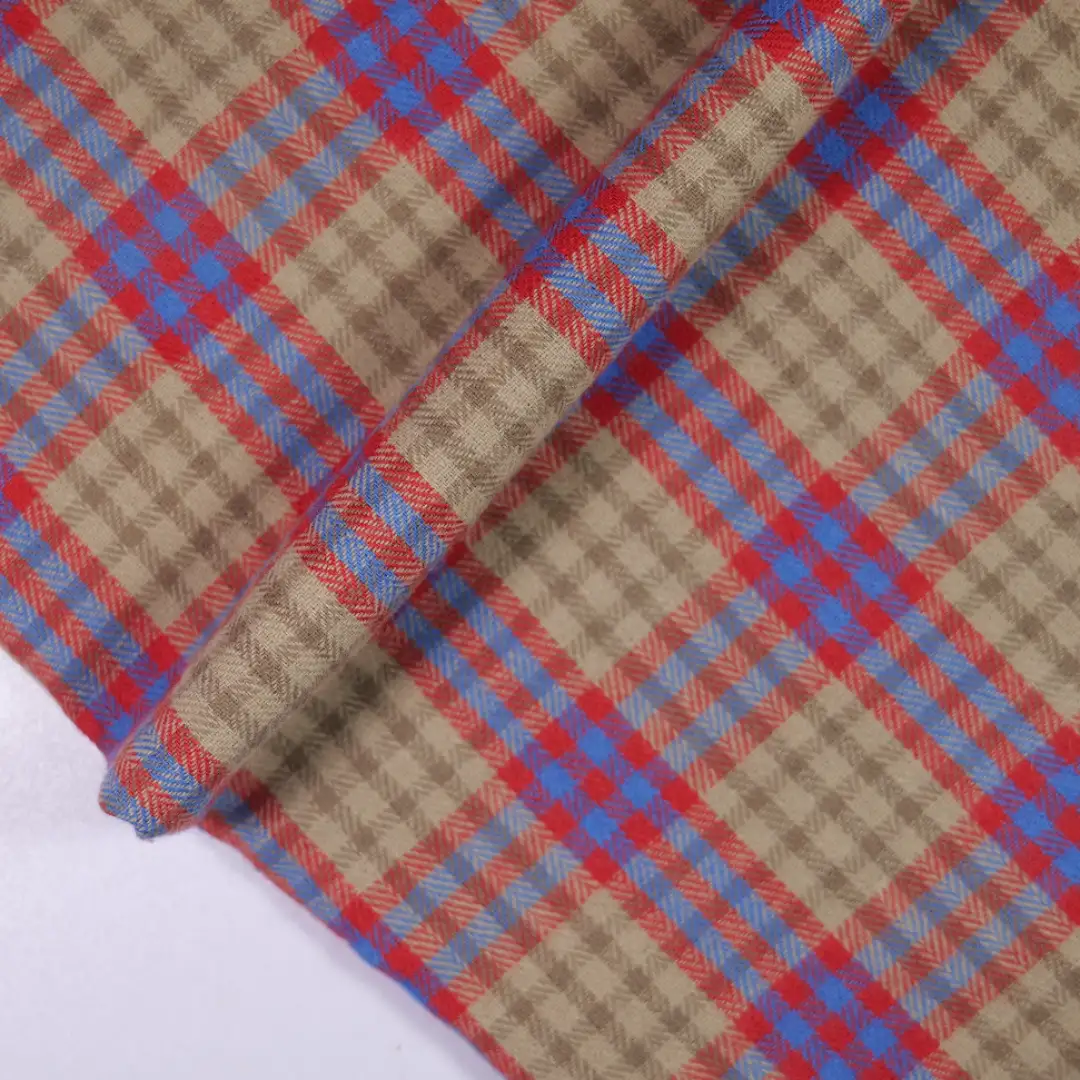 China Fabric for Shirt,Womens Slim Fit Shirt,Womens Stand Collar Shirt Yarn Dyed Check Natural Woven Fabric Cotton brown red color buy from China wholesaler bulk order at wholesale price free worldwide shipping Alibaba