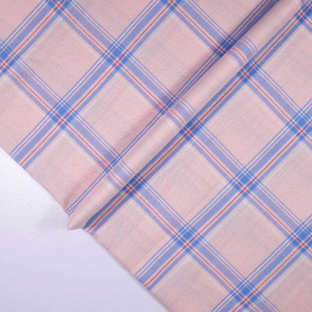 China Fabric for Shirt,Big Pockets Shirt Dress,Womens Slim Fit Shirt Yarn Dyed Check Natural Woven Fabric Cotton pink purple color buy from China wholesaler bulk order at wholesale price free worldwide shipping Alibaba
