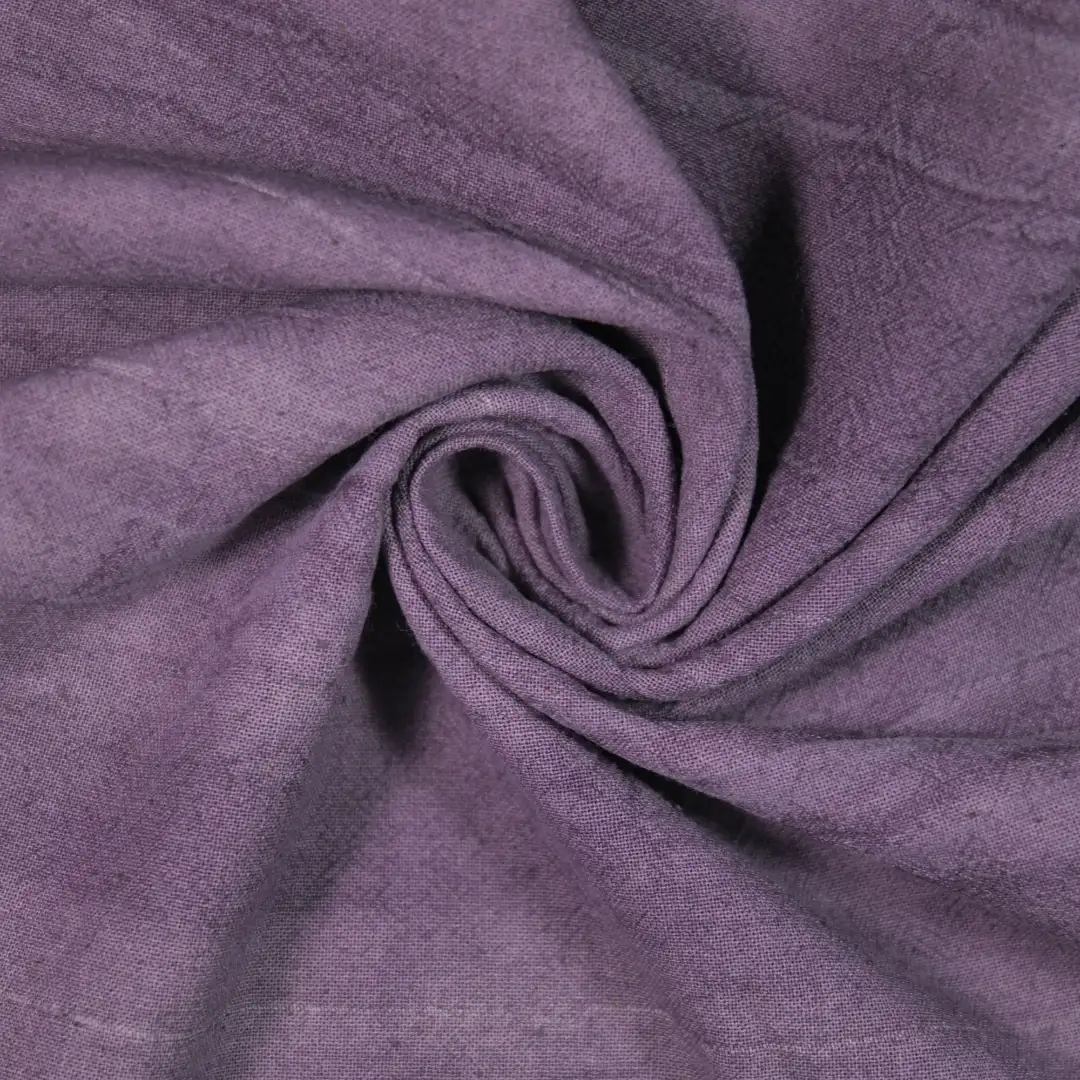 China Fabric for Shirt,Pants,Crop Top,Skirt Tencel/Cotton Plain Natural Woven Fabric Flax Cotton Purple color buy from China wholesaler bulk order at wholesale price free worldwide shipping Alibaba