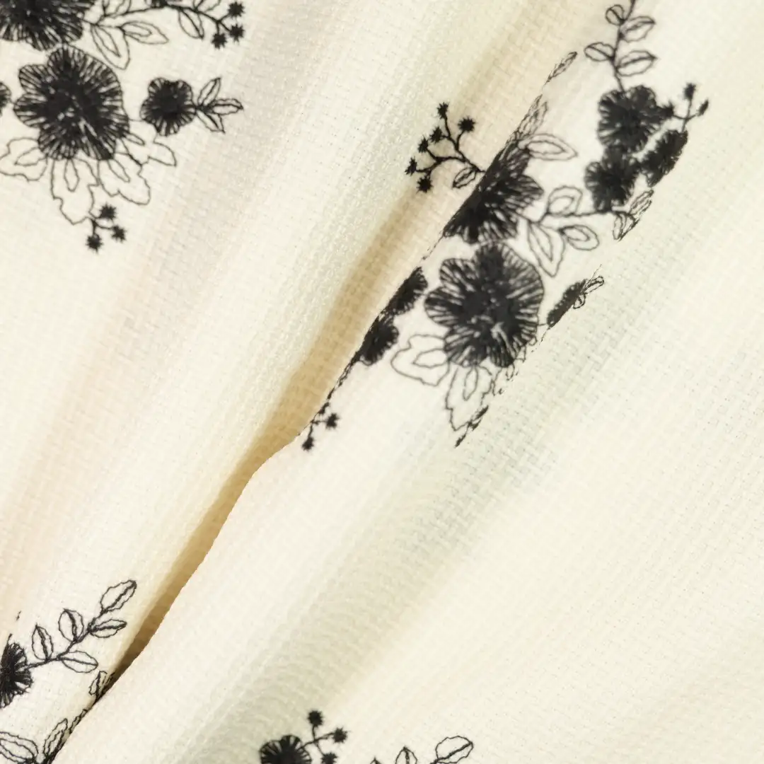 China Fabric for Shirt,Skirt,Strap Midi Dress Chanel-Style Fabric Woolen Polyester white black color buy from China wholesaler bulk order at wholesale price free worldwide shipping Alibaba