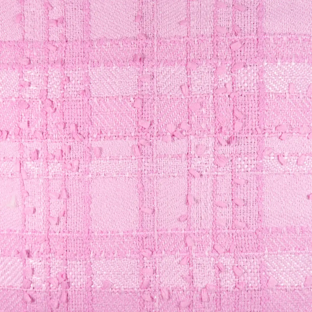 China Fabric for Skirt,Open Waistcoat Chanel-Style Fabric Woolen Polyester ROSE PINK color buy from China wholesaler bulk order at wholesale price free worldwide shipping Alibaba