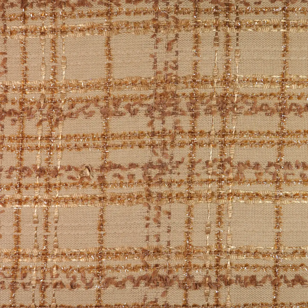 China Fabric for Skirt,Backless Beach Dress,Tank Midi Dress Chanel-Style Fabric Woolen Polyester COFFEE color buy from China wholesaler bulk order at wholesale price free worldwide shipping Alibaba