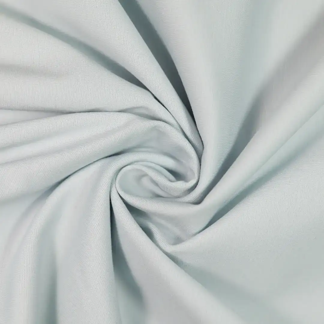 China Fabric for Shirt,Pants,T-Shirt,Polo Shirt,Shorts Interlock Knit Fabric Viscose Rayon Nylon Spandex light blue color buy from China wholesaler bulk order at wholesale price free worldwide shipping Alibaba