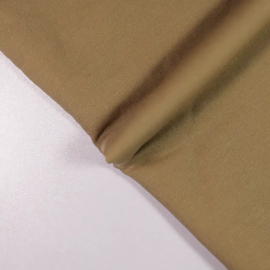 China Fabric for Shirt,Pants,T-Shirt,Crop Top,Suit Interlock Knit Fabric Polyamide Tencel Elastane (LYCRA®) brown color buy from China wholesaler bulk order at wholesale price free worldwide shipping Alibaba