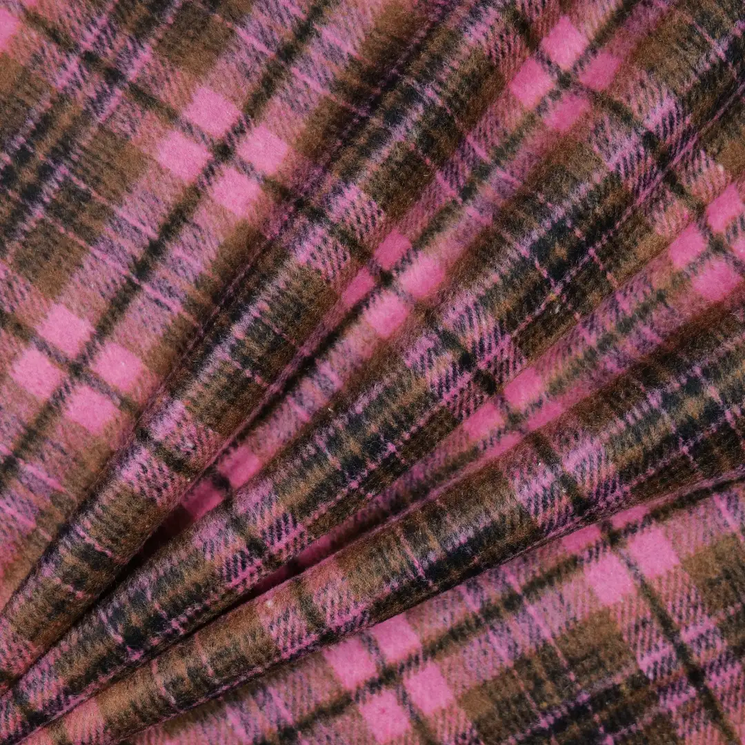China Fabric for Jackets,Blazer,Overcoat Yarn Dyed Check Synthetic Woven Fabric Polyester Acrylic Chemical Fiber pink color buy from China wholesaler bulk order at wholesale price free worldwide shipping Alibaba