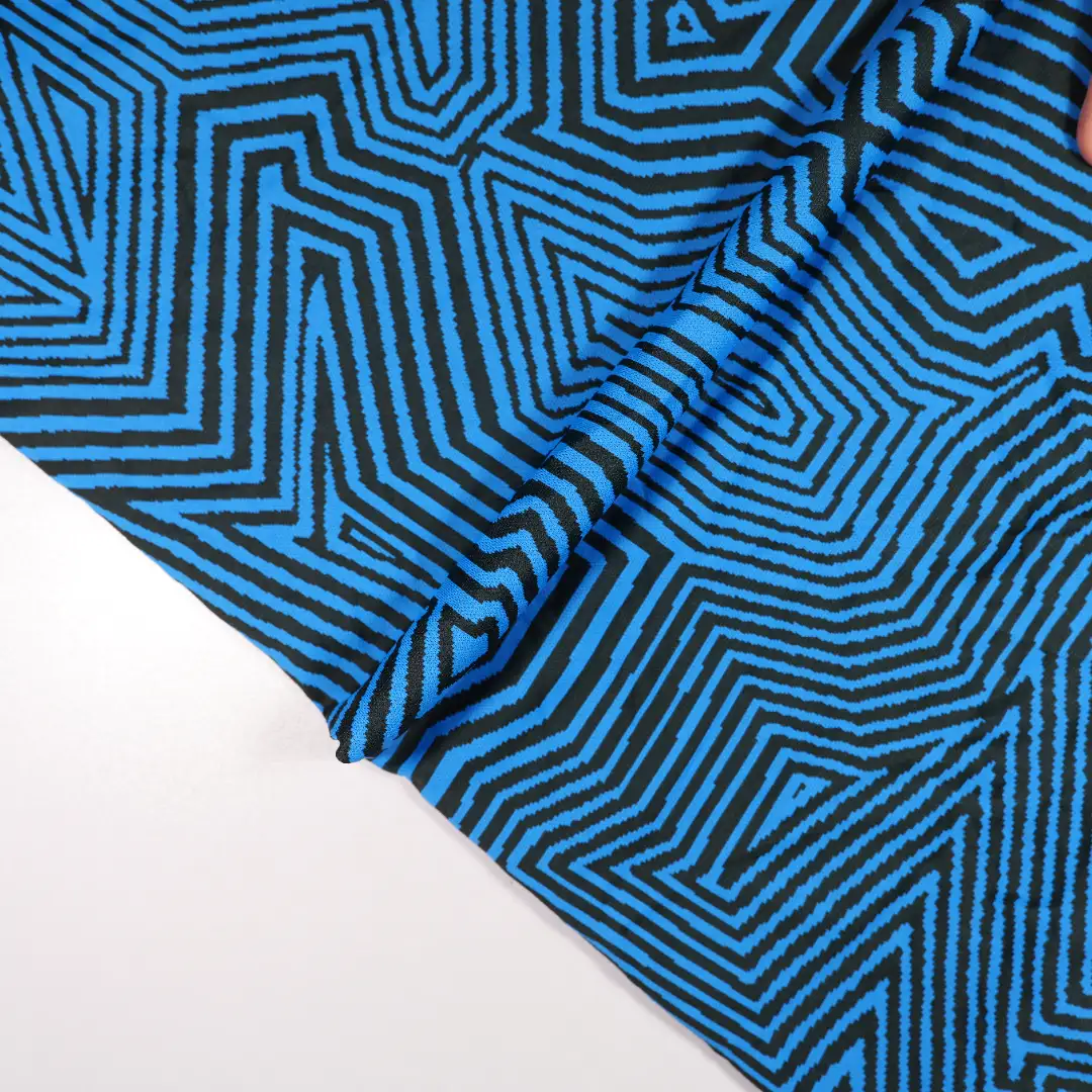 China Fabric for T-Shirt,Skirt,Strap Midi Dress Single Jersey Knit Fabric Polyester BLUE BLACK color buy from China wholesaler bulk order at wholesale price free worldwide shipping Alibaba