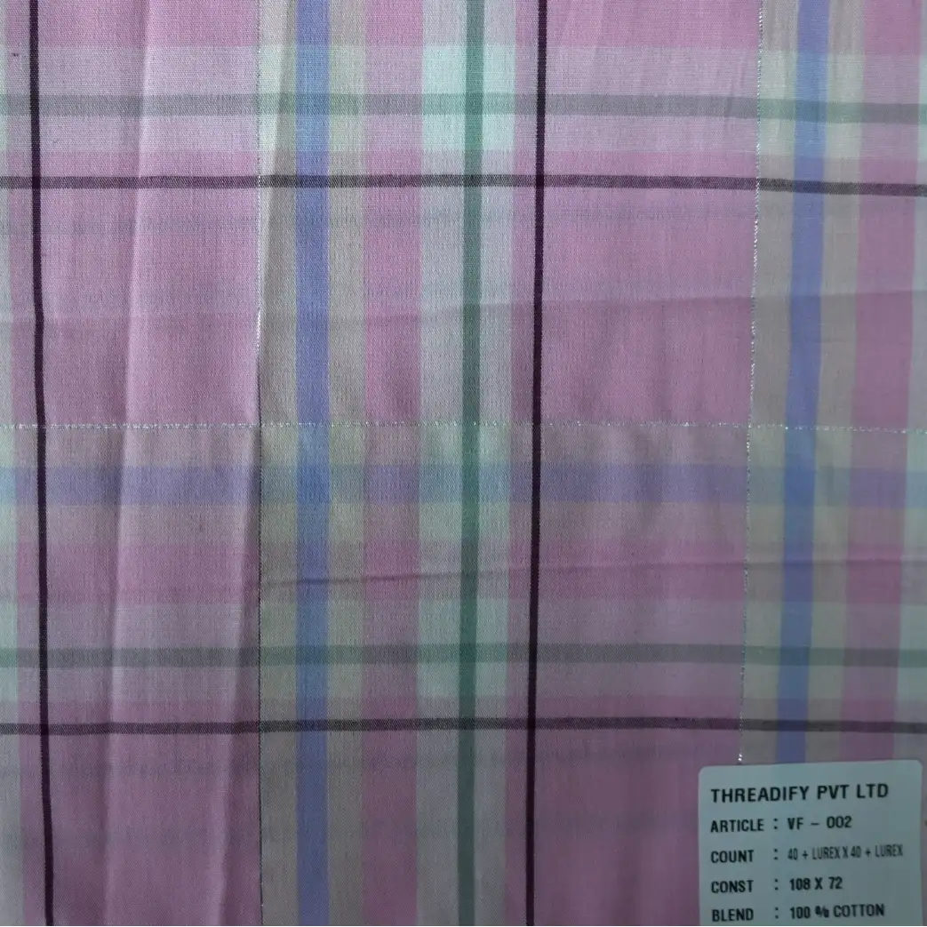 India Fabric for Shirt Cotton Plain Natural Woven Fabric cotton Multi color Check color buy from India wholesaler bulk order at wholesale price free worldwide shipping Alibaba