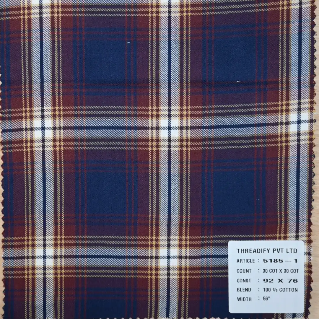 India Fabric for Shirt Cotton Plain Natural Woven Fabric cotton Multi color Check color buy from India wholesaler bulk order at wholesale price free worldwide shipping Alibaba