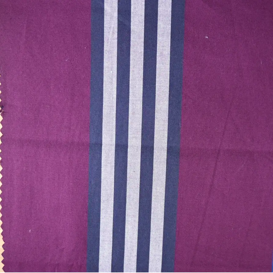 India Fabric for Shirt Cotton Plain Natural Woven Fabric COTTON LYCRA Purple Stripe color buy from India wholesaler bulk order at wholesale price free worldwide shipping Alibaba