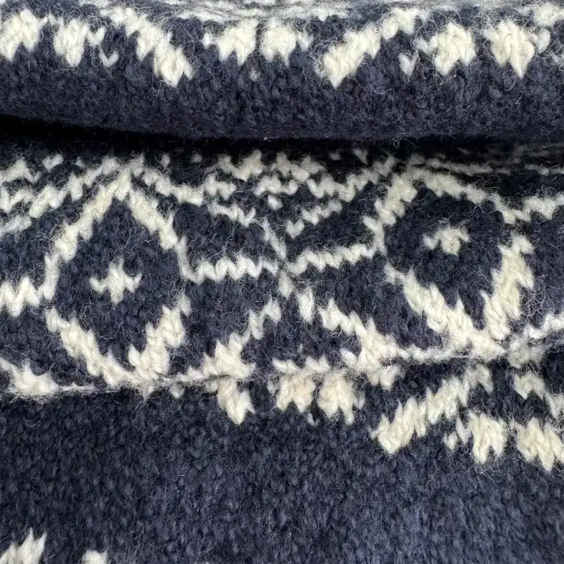 China Yarn for Ladies Vest (Sweater),Men’s Vest (Sweater) Mossy Yarn Fancy Yarn BCI Cotton Recycled Polyester Spandex Blue and White color buy from China wholesaler bulk order at wholesale price free worldwide shipping Alibaba