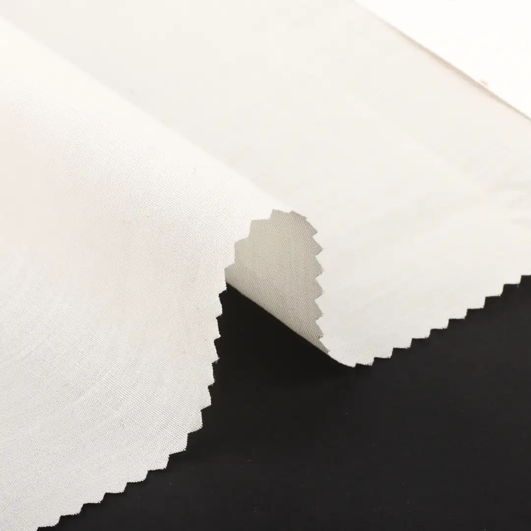 China Fabric for Shirt,Skirt,Shorts,Padded Jacket,Loungewear Poplin Natural Woven Fabric Cotton off-white color buy from China wholesaler bulk order at wholesale price free worldwide shipping Alibaba