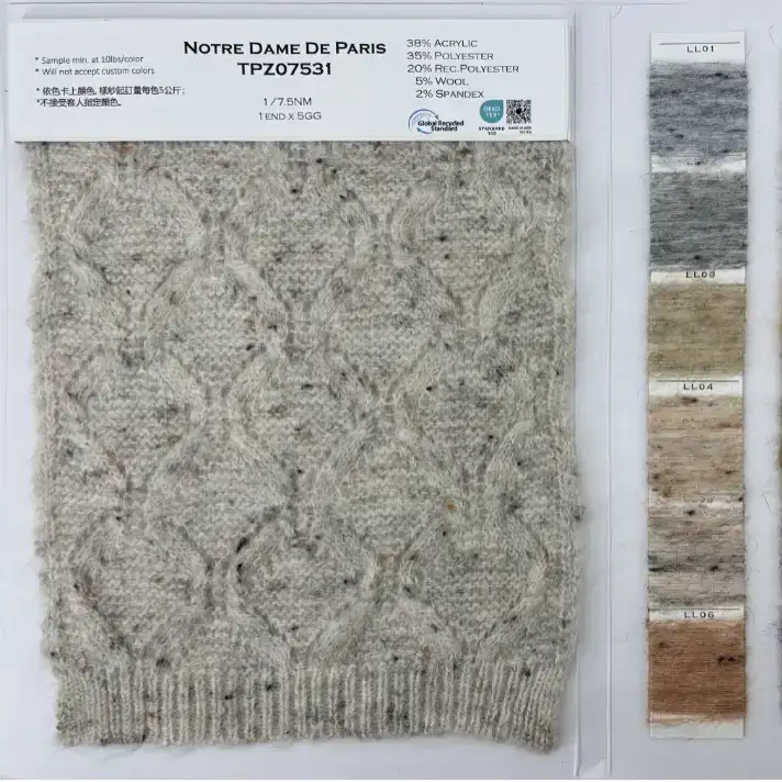 China Yarn for Ladies Vest (Sweater),Men’s Vest (Sweater),Open Cardigan (Sweater),Round Neck Pullover (Sweater),Crew Neck Pullover (Sweater),Crop Top Pullover (Sweater) Mossy Yarn Fancy Yarn Recycled Polyester Polyester Acrylic Wool Elastane GREY color buy from China wholesaler bulk order at wholesale price free worldwide shipping Alibaba