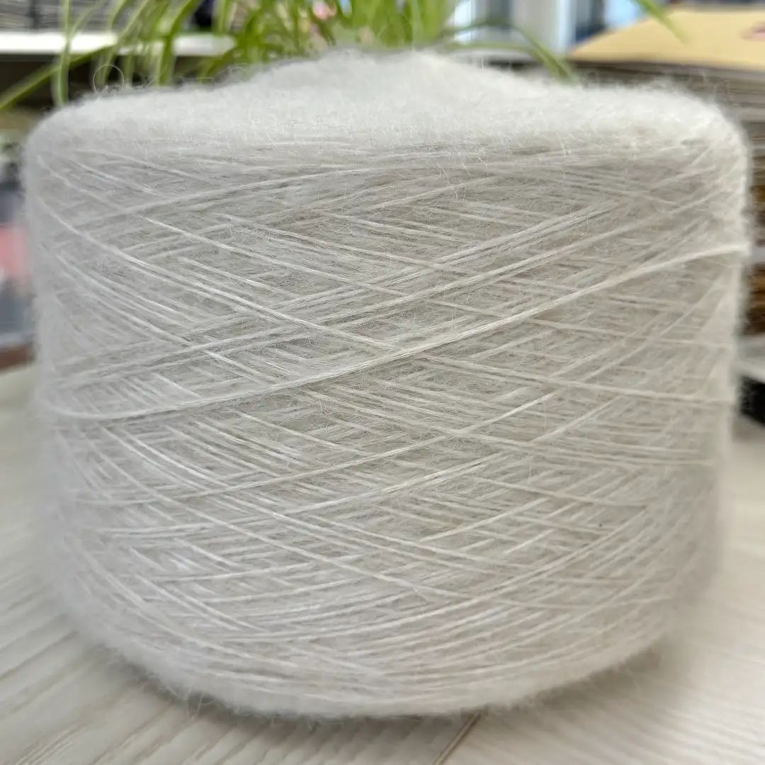 China Yarn for Ladies Vest (Sweater),Men’s Vest (Sweater),Open Cardigan (Sweater),Half-Zipper Cardigan (Sweater),Crew Neck Pullover (Sweater),Crop Top Pullover (Sweater) Air Spun Yarn Fancy Yarn Acrylic Polyester Nylon Wool Beige color buy from China wholesaler bulk order at wholesale price free worldwide shipping Alibaba