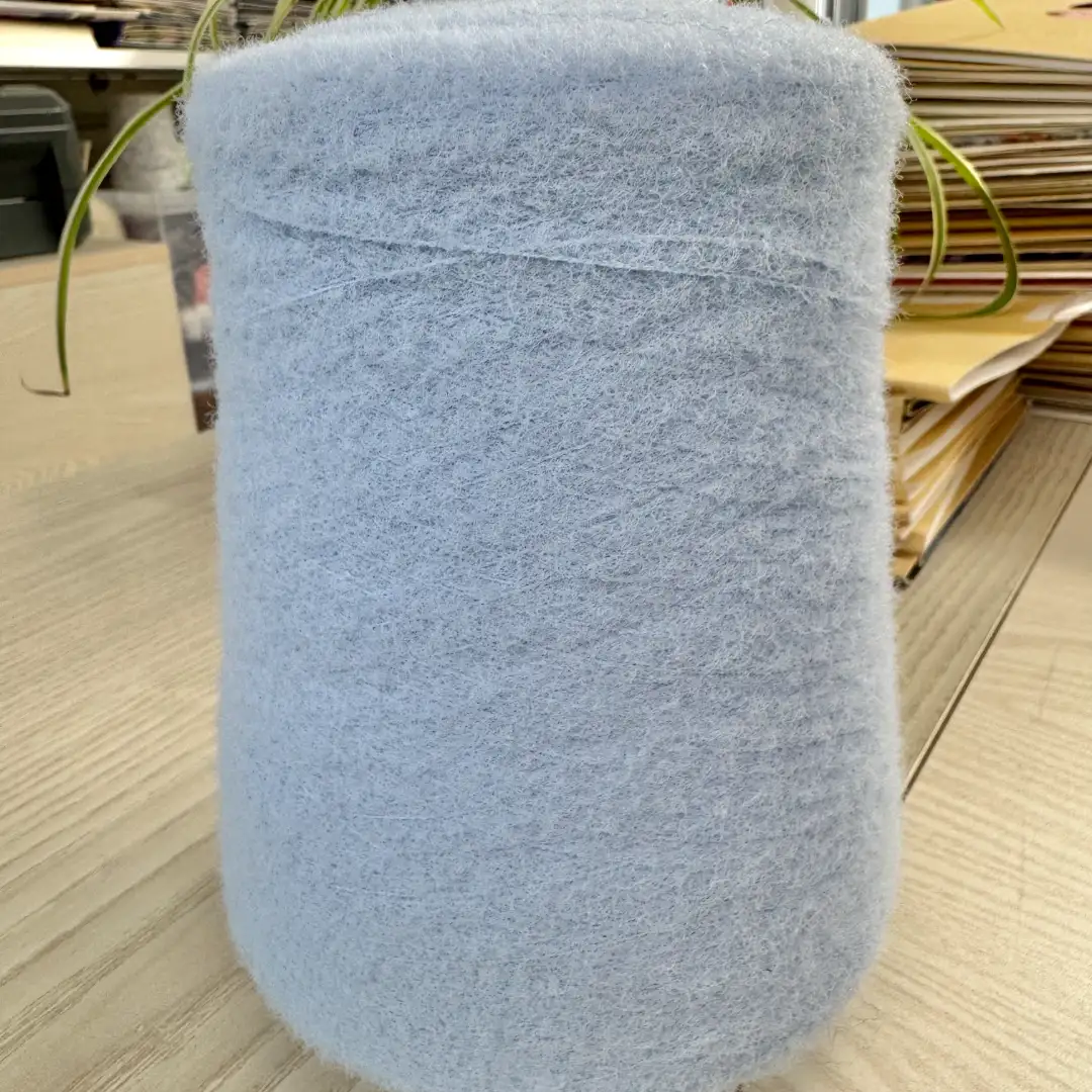 China Yarn for Ladies Vest (Sweater),Men’s Vest (Sweater),Open Cardigan (Sweater),Crew Neck Pullover (Sweater),Crop Top Pullover (Sweater),Hoodie  (Sweater) Teddy Yarn Fancy Yarn Nylon Blue color buy from China wholesaler bulk order at wholesale price free worldwide shipping Alibaba