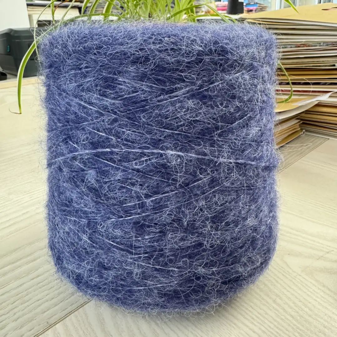 China Yarn for Ladies Vest (Sweater),Men’s Vest (Sweater),Open Cardigan (Sweater),Half-Zipper Cardigan (Sweater),Crew Neck Pullover (Sweater),Crop Top Pullover (Sweater) Air Spun Yarn Fancy Yarn Acrylic Recycled Acrylic Polyester Nylon Blue color buy from China wholesaler bulk order at wholesale price free worldwide shipping Alibaba