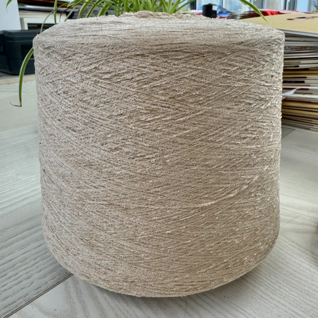 China Yarn for Ladies Vest (Sweater),Men’s Vest (Sweater),Open Cardigan (Sweater),Half-Zipper Cardigan (Sweater),Round Neck Pullover (Sweater),Crew Neck Pullover (Sweater) Teddy Yarn Fancy Yarn Polyester Camel color buy from China wholesaler bulk order at wholesale price free worldwide shipping Alibaba