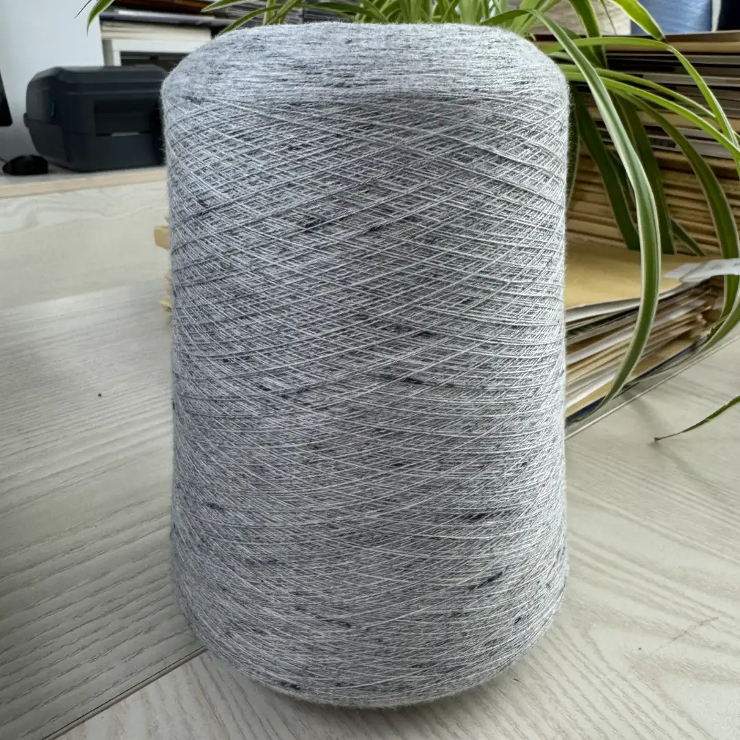 China Yarn for Ladies Vest (Sweater),Men’s Vest (Sweater),Open Cardigan (Sweater),Crew Neck Pullover (Sweater),Crop Top Pullover (Sweater) Ring Spun Regular Yarn Cotton PBT Recycled Polyester Gray color buy from China wholesaler bulk order at wholesale price free worldwide shipping Alibaba