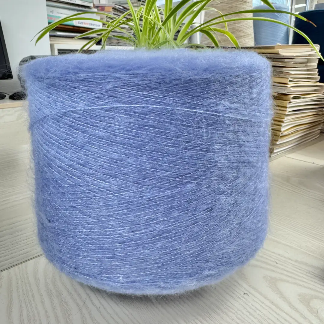 China Yarn for Ladies Vest (Sweater),Men’s Vest (Sweater),Open Cardigan (Sweater),Half-Zipper Cardigan (Sweater),Crew Neck Pullover (Sweater),Crop Top Pullover (Sweater) Mossy Yarn Fancy Yarn Acrylic Nylon Rayon Blue color buy from China wholesaler bulk order at wholesale price free worldwide shipping Alibaba