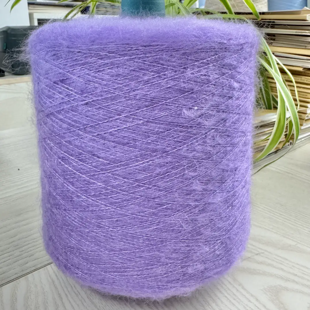 China Yarn for Ladies Vest (Sweater),Men’s Vest (Sweater),Open Cardigan (Sweater),Half-Zipper Cardigan (Sweater),Crew Neck Pullover (Sweater),Crop Top Pullover (Sweater) Mossy Yarn Fancy Yarn Acrylic Nylon Rayon Purple color buy from China wholesaler bulk order at wholesale price free worldwide shipping Alibaba