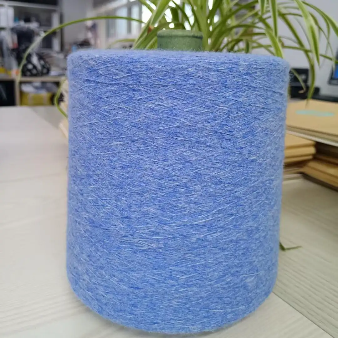 China Yarn for Ladies Vest (Sweater),Men’s Vest (Sweater),Open Cardigan (Sweater),Full-Zipper Cardigan (Sweater),Half-Zipper Cardigan (Sweater),Shirt Long Sleeve Button (Sweater) Mossy Yarn Fancy Yarn Recycled Polyester Polyester blue color buy from China wholesaler bulk order at wholesale price free worldwide shipping Alibaba