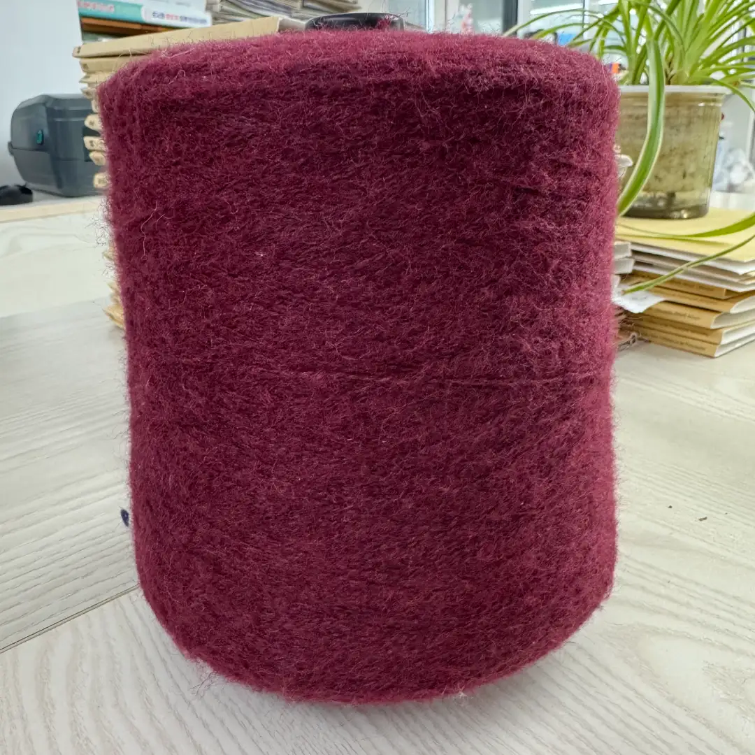 China Yarn for Ladies Vest (Sweater),Men’s Vest (Sweater),Open Cardigan (Sweater),Half-Zipper Cardigan (Sweater),Crew Neck Pullover (Sweater),Crop Top Pullover (Sweater) Mossy Yarn Fancy Yarn Recycled Polyester Polyester Nylon Wool Spandex Burgundy color buy from China wholesaler bulk order at wholesale price free worldwide shipping Alibaba