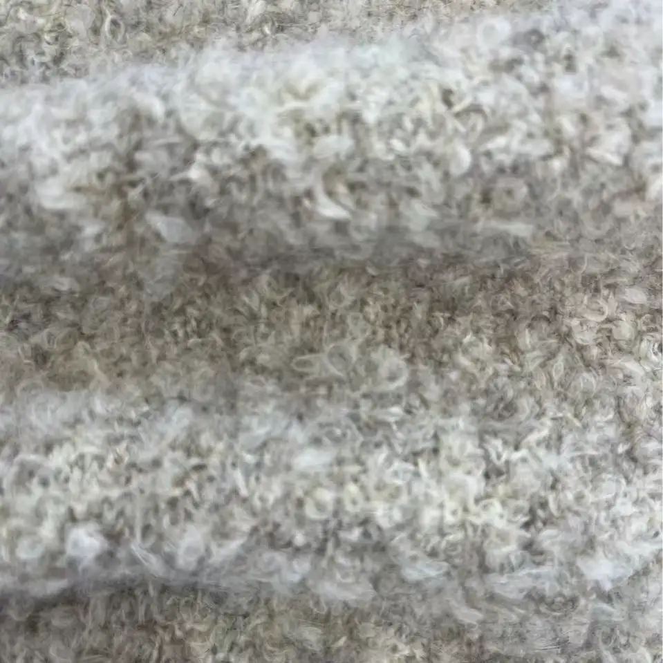 China Yarn for Ladies Vest (Sweater),Knitted Jacket (Sweater),Round Neck Pullover (Sweater),Crew Neck Pullover (Sweater),Hoodie  (Sweater) Mossy Yarn Fancy Yarn Recycled Polyester Acrylic Polyester Wool Elastane camel Hair color buy from China wholesaler bulk order at wholesale price free worldwide shipping Alibaba