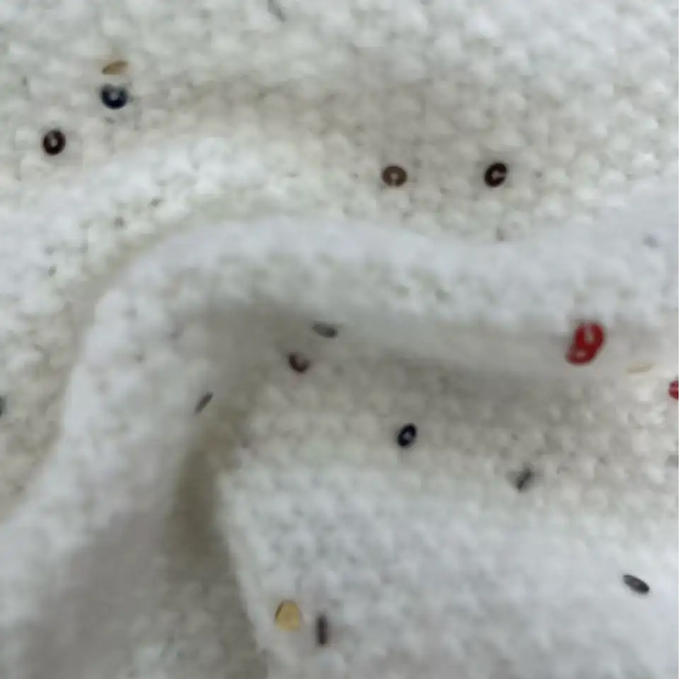 China Yarn for Round Neck Pullover (Sweater),Hoodie  (Sweater),Skirt (Sweater),Asymmetric Cardigan (Sweater) Mossy Yarn Fancy Yarn Polyamide Acrylic Polyester Wool Sequin WHITE+SPARKLING color buy from China wholesaler bulk order at wholesale price free worldwide shipping Alibaba