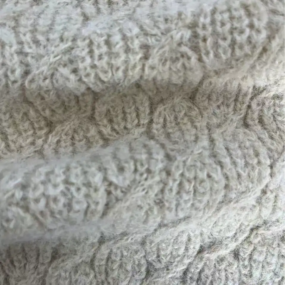 China Yarn for Skirt (Sweater),Roll Neck Jumper (Sweater),Tie-Front Cardigan (Sweater),Kids Rounded Cardigan (Sweater) Mossy Yarn Fancy Yarn Recycled Polyester Polyester Wool beige color buy from China wholesaler bulk order at wholesale price free worldwide shipping Alibaba