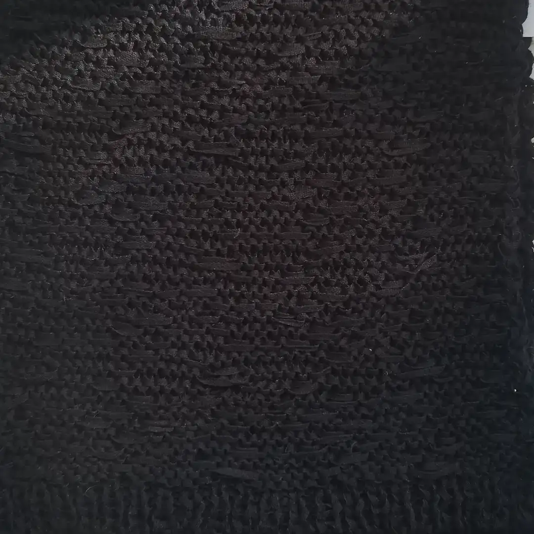 China Yarn for Ladies Vest (Sweater),Open Cardigan (Sweater),Round Neck Pullover (Sweater) Flat Tape Yarn Fancy Yarn Cotton Polyester Black color buy from China wholesaler bulk order at wholesale price free worldwide shipping Alibaba