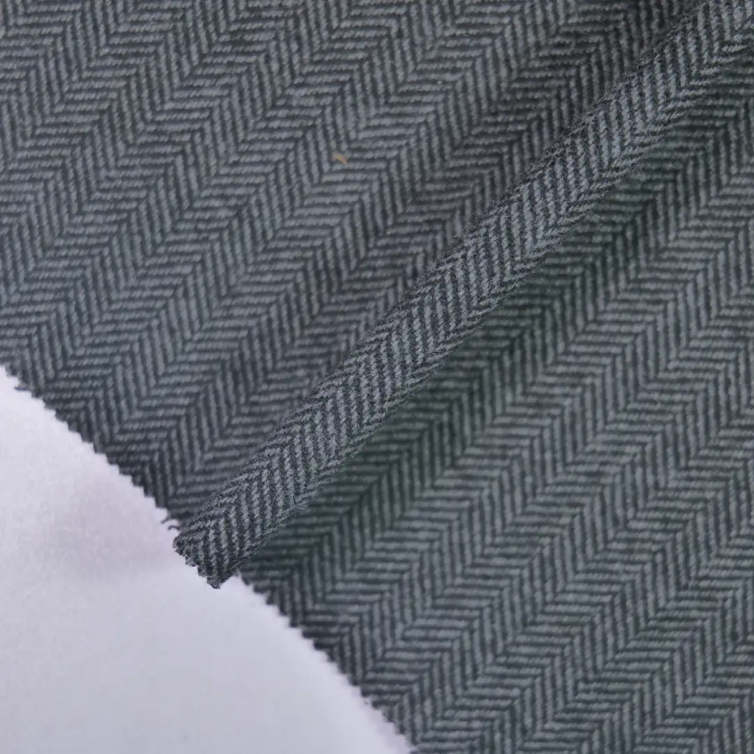China Fabric for Jackets,Skirt,Overcoat,Full-Zipper Cardigan (Sweater) Woolen Herringbone Woolen Chemical Fiber Wool dark grey color buy from China wholesaler bulk order at wholesale price free worldwide shipping Alibaba