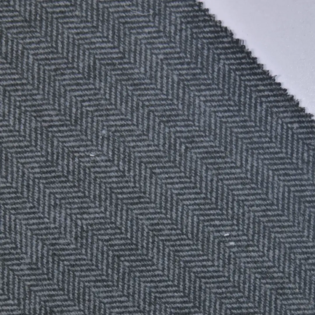 China Fabric for Jackets,Skirt,Overcoat,Full-Zipper Cardigan (Sweater) Woolen Herringbone Woolen Chemical Fiber Wool dark grey color buy from China wholesaler bulk order at wholesale price free worldwide shipping Alibaba