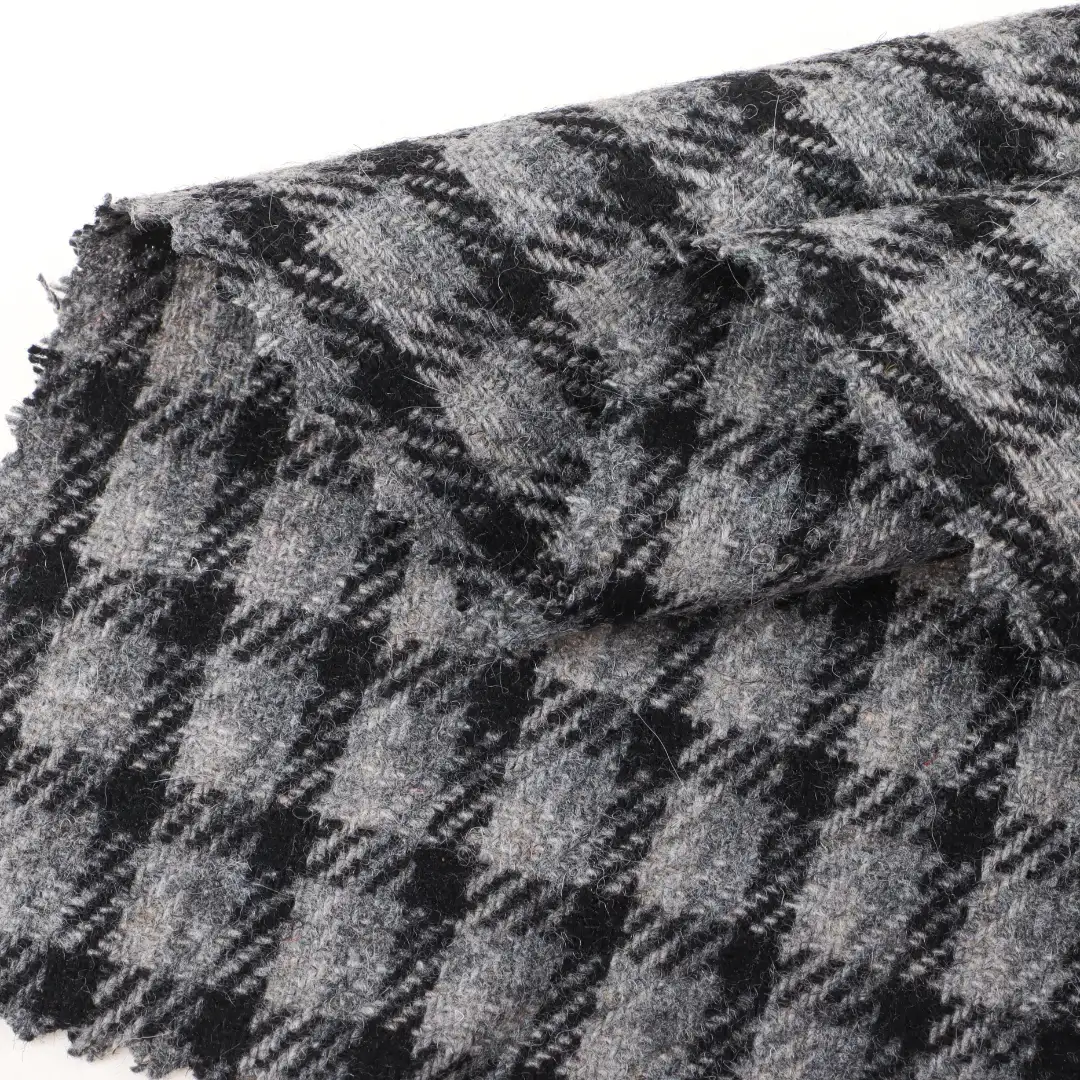 China Fabric for Jackets,Trench Coat,Overcoat Melton Woolen Other Wool check color buy from China wholesaler bulk order at wholesale price free worldwide shipping Alibaba
