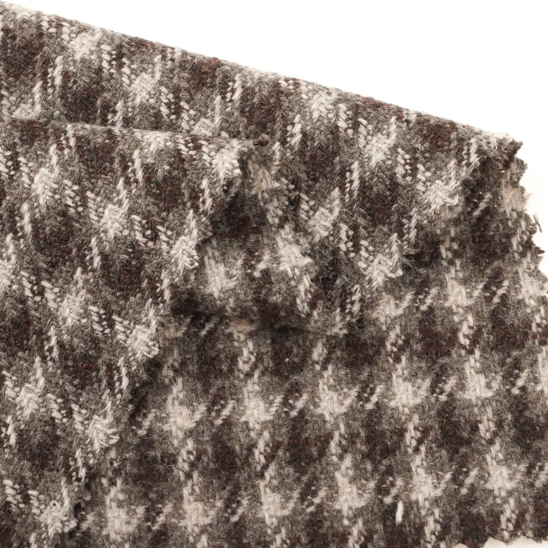 China Fabric for Jackets,Trench Coat,Overcoat Woolen Tweed Woolen Polyester Wool Other check color buy from China wholesaler bulk order at wholesale price free worldwide shipping Alibaba