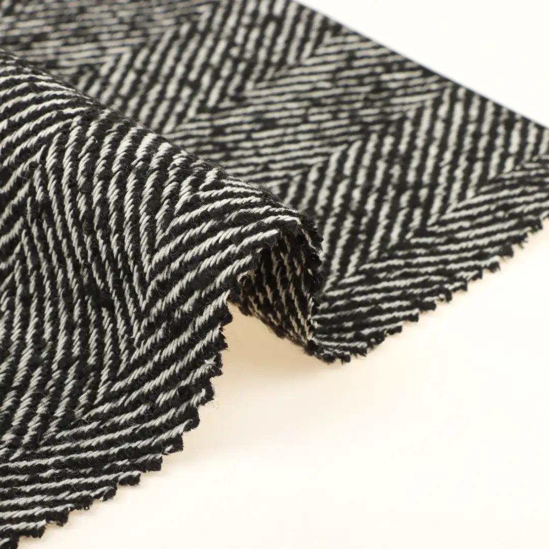China Fabric for Jackets,Trench Coat,Overcoat Woolen Herringbone Woolen Polyester stripe color buy from China wholesaler bulk order at wholesale price free worldwide shipping Alibaba