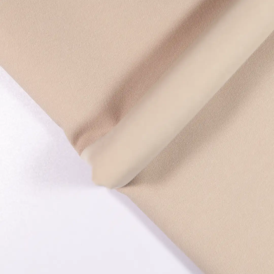 China Fabric for Pants,Skirt,Suit Twill Woven Blended Fabric Polyester Spandex beige color buy from China wholesaler bulk order at wholesale price free worldwide shipping Alibaba