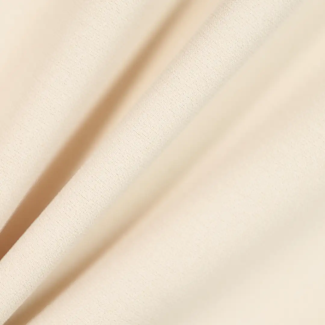 China Fabric for Shirt,Skirt,Cropped V-Neck Shirt Polyester chiffon Synthetic Woven Fabric Polyester ivory color buy from China wholesaler bulk order at wholesale price free worldwide shipping Alibaba