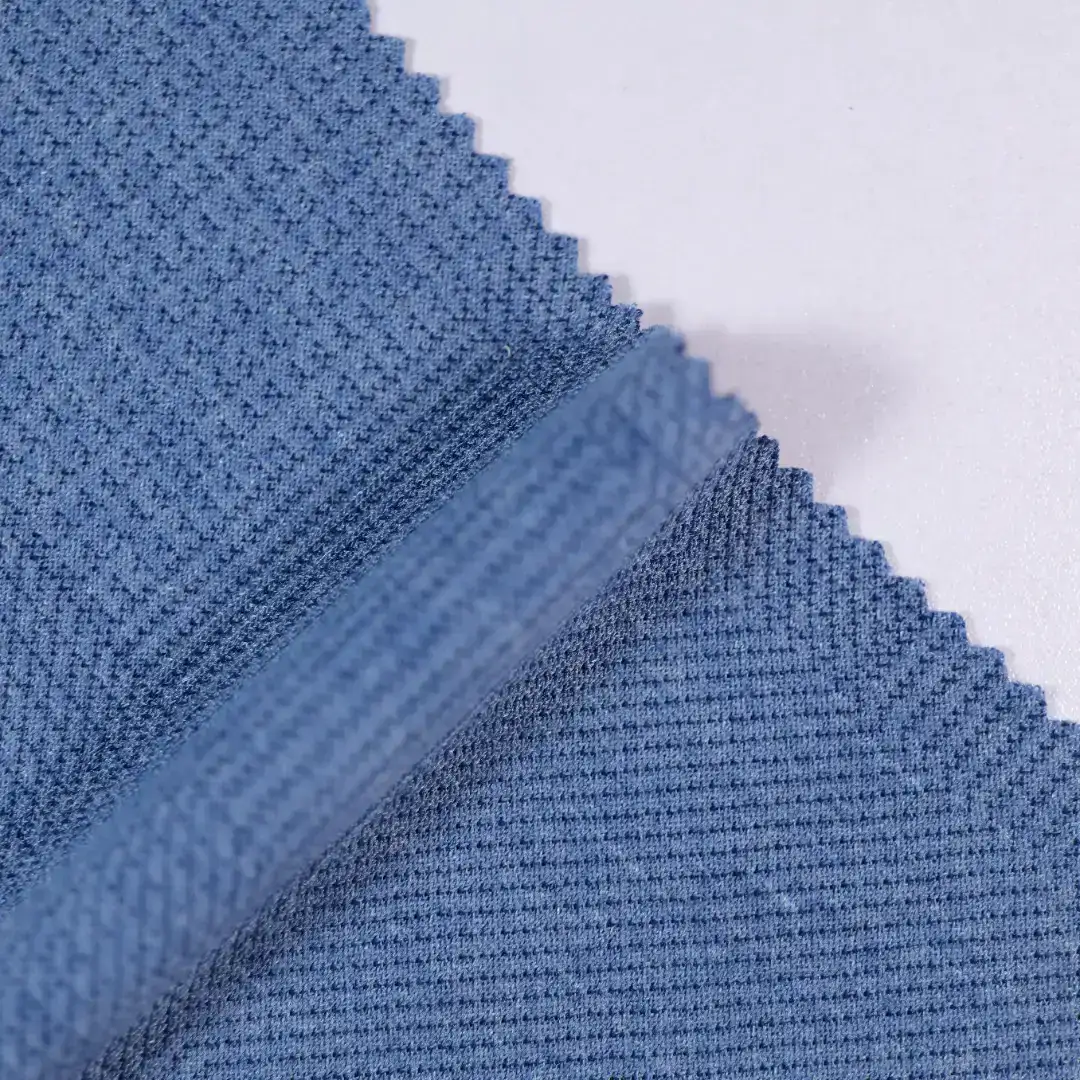 China Fabric for T-Shirt,Skirt,Tank Midi Dress Pique Knit Fabric Polyester Spandex dark blue color buy from China wholesaler bulk order at wholesale price free worldwide shipping Alibaba