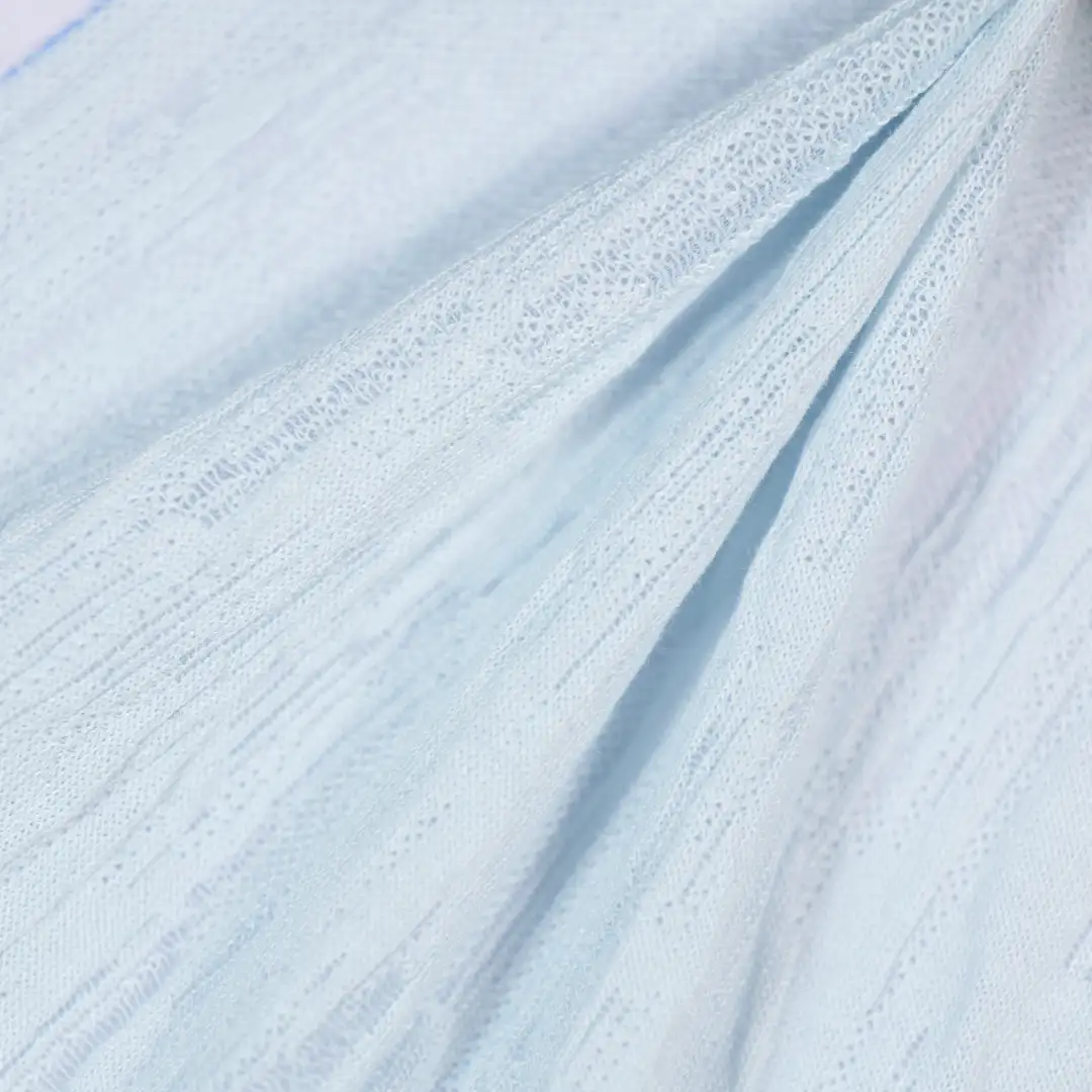 China Fabric for Skirt,Over Shirt,Backless Beach Dress Crepe Knit Fabric Polyester Nylon BLUE color buy from China wholesaler bulk order at wholesale price free worldwide shipping Alibaba