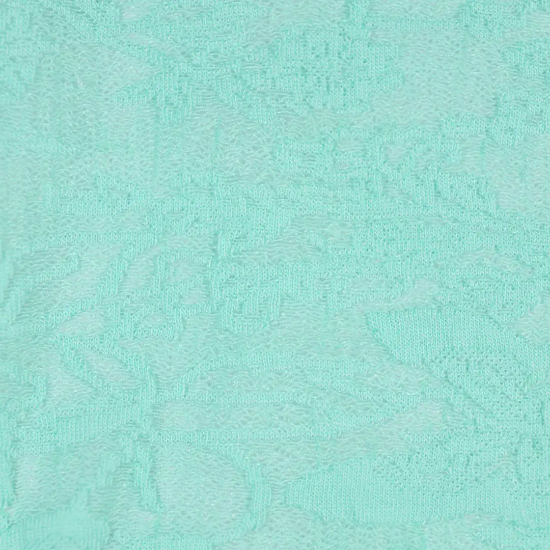 China Fabric for Skirt,Backless Beach Dress Lace Knit Fabric Polyester Nylon cyan color buy from China wholesaler bulk order at wholesale price free worldwide shipping Alibaba