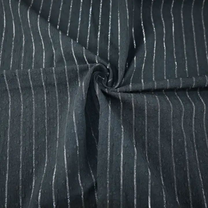 India Fabric for Shirt Cotton Plain Natural Woven Fabric CTN SF LUREX BLACK color buy from India wholesaler bulk order at wholesale price free worldwide shipping Alibaba