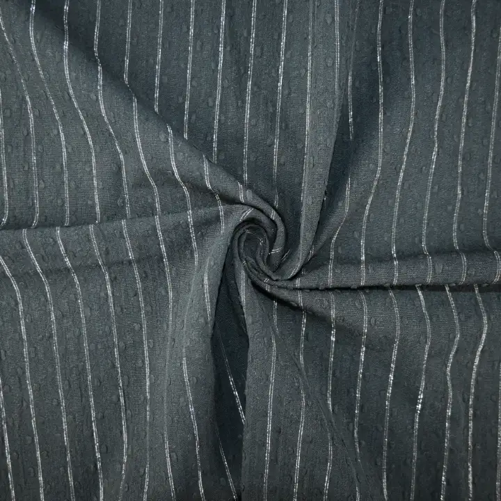 India Fabric for Shirt Cotton Plain Natural Woven Fabric CTN SF LUREX BLACK color buy from India wholesaler bulk order at wholesale price free worldwide shipping Alibaba