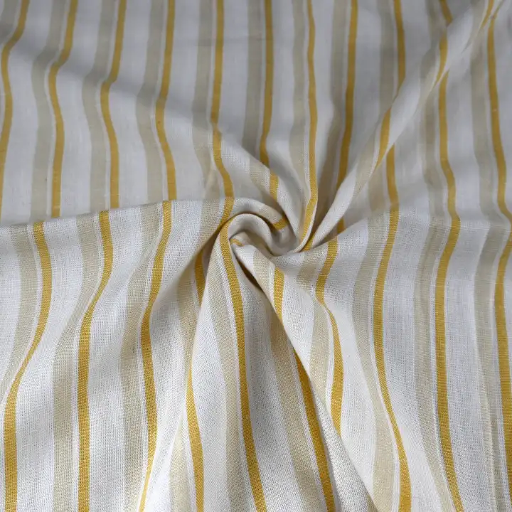 India Fabric for Shirt Cotton Plain Natural Woven Fabric LINEN LYOCELL YELLOW / WHITE color buy from India wholesaler bulk order at wholesale price free worldwide shipping Alibaba