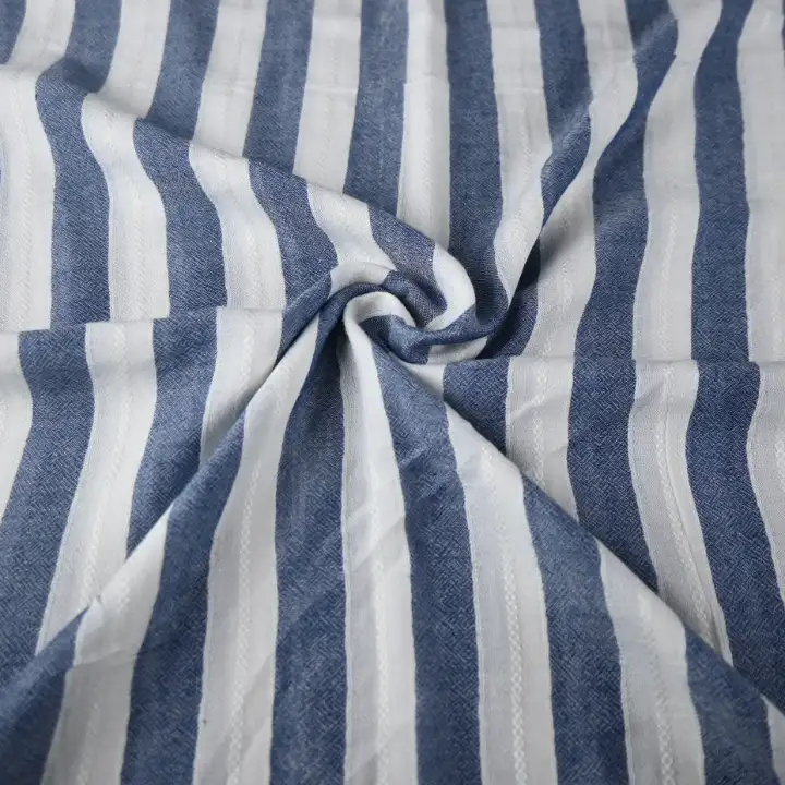 India Fabric for Shirt Cotton Plain Natural Woven Fabric MODAL VISCOSE BLUE / WHITE color buy from India wholesaler bulk order at wholesale price free worldwide shipping Alibaba