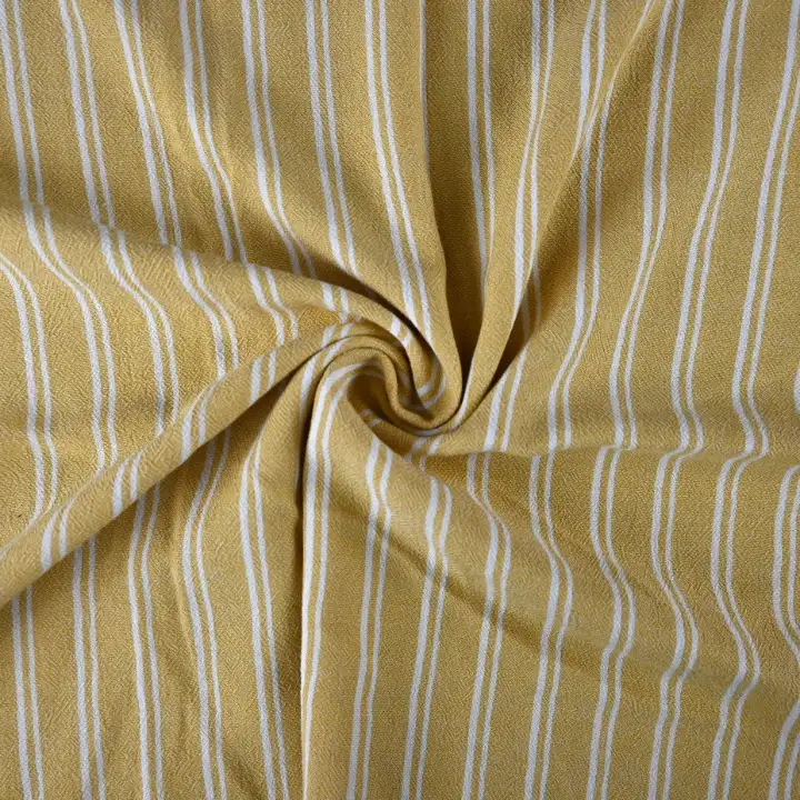 India Fabric for Shirt Cotton Plain Natural Woven Fabric VISCOSE YELLOW / WHITE color buy from India wholesaler bulk order at wholesale price free worldwide shipping Alibaba