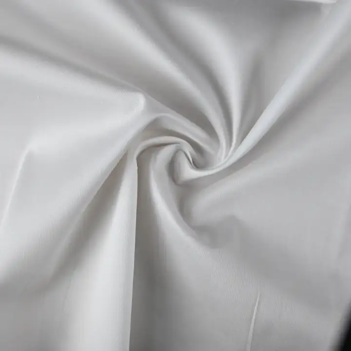 India Fabric for Shirt Cotton Plain Natural Woven Fabric COTTON SPANDEX WHITE color buy from India wholesaler bulk order at wholesale price free worldwide shipping Alibaba