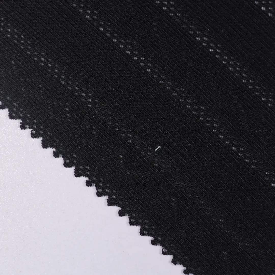 China Fabric for T-Shirt,Hoodie Hacci Knit Fabric Polyester Rayon black color buy from China wholesaler bulk order at wholesale price free worldwide shipping Alibaba