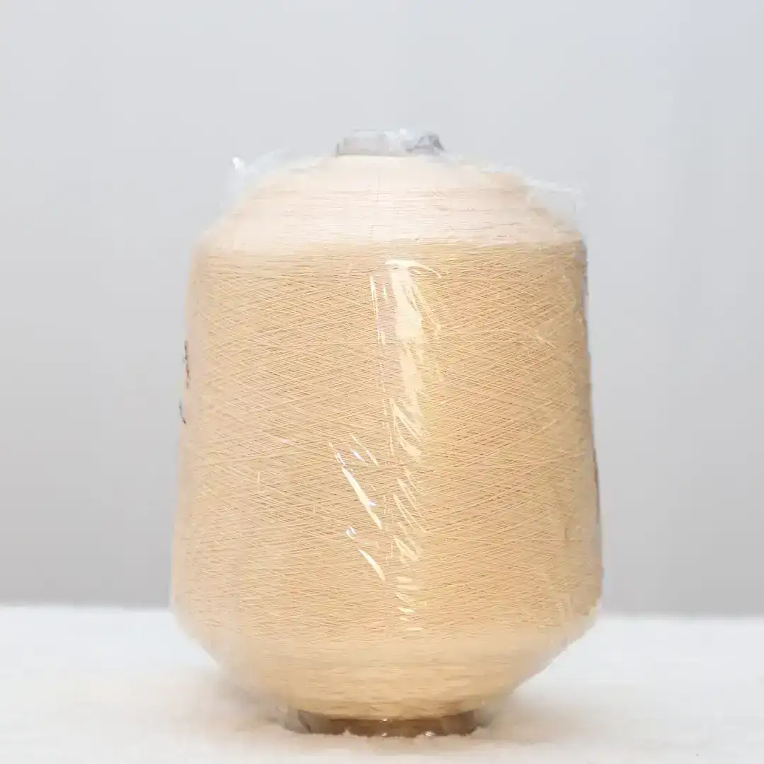 China Yarn for Ladies Vest (Sweater),Men’s Vest (Sweater),Half-Zipper Cardigan (Sweater),Round Neck Pullover (Sweater),Polo T-shirt (Sweater) Elastic Filament Filament FSC Vortex Viscose Nylon Taupe color buy from China wholesaler bulk order at wholesale price free worldwide shipping Alibaba