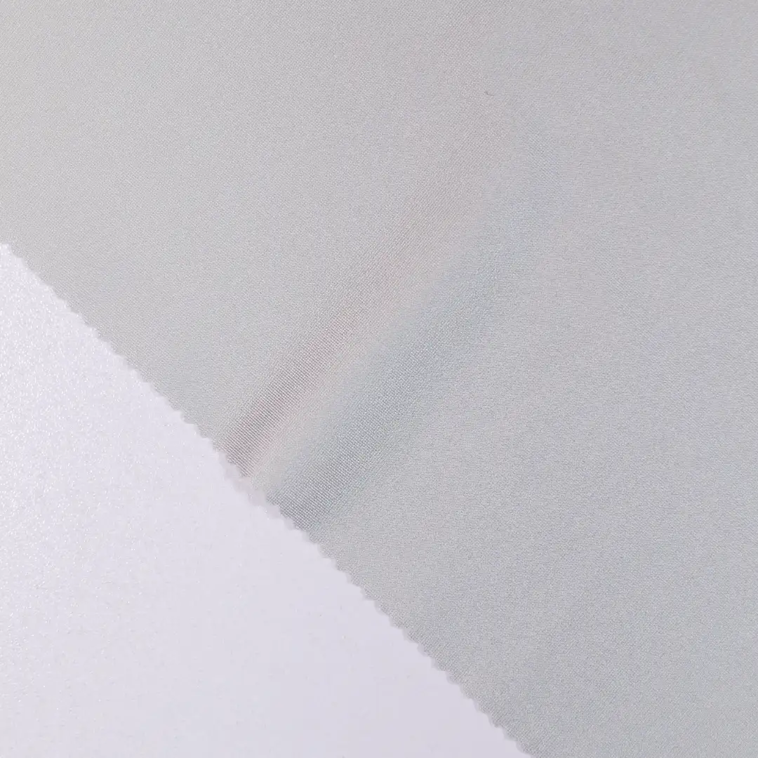 China Fabric for Yoga Clothes,Swimsuits Tricot Knit Fabric Nylon Spandex Silver color buy from China wholesaler bulk order at wholesale price free worldwide shipping Alibaba